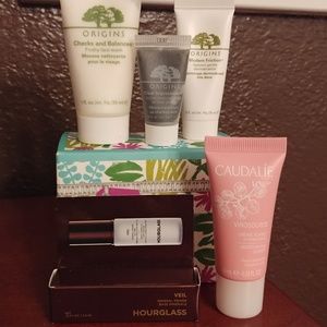 Origins face wash Hourglass Veil Caudalie sorbet
